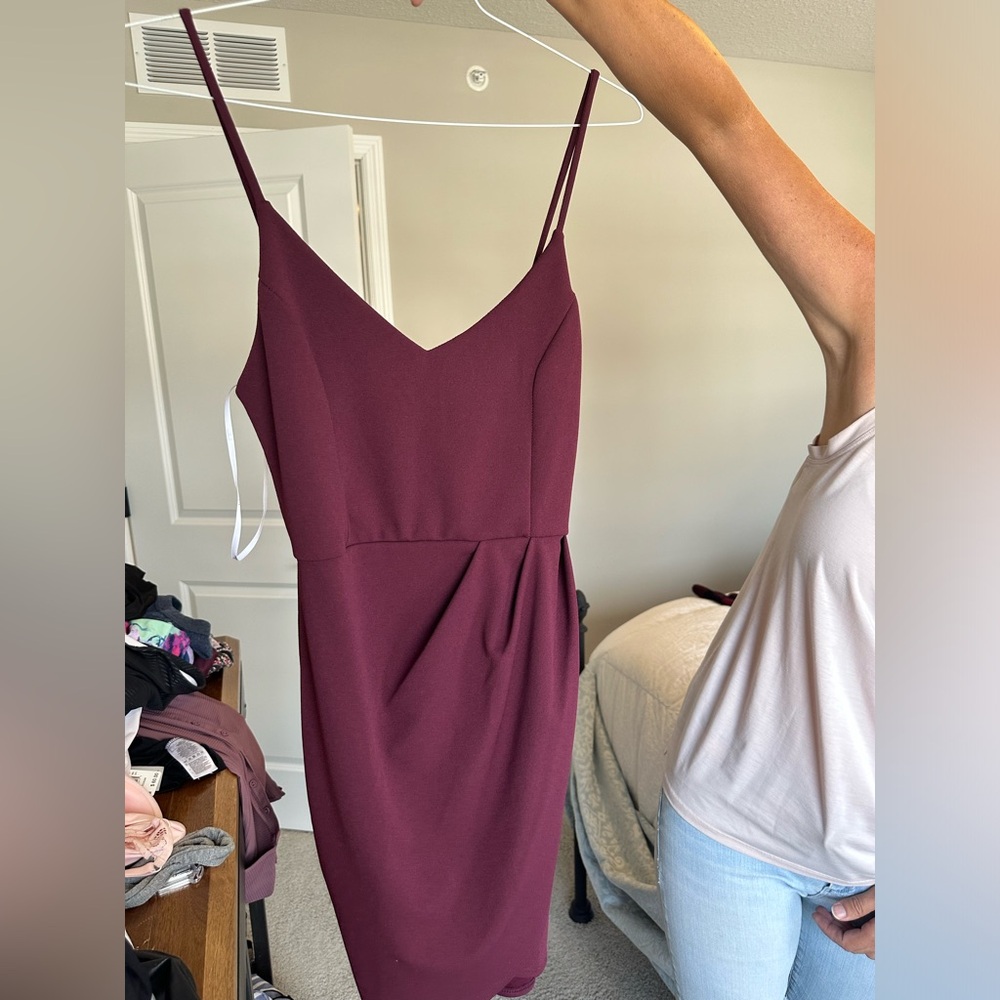 Lulus maroon mini dress. New with tags